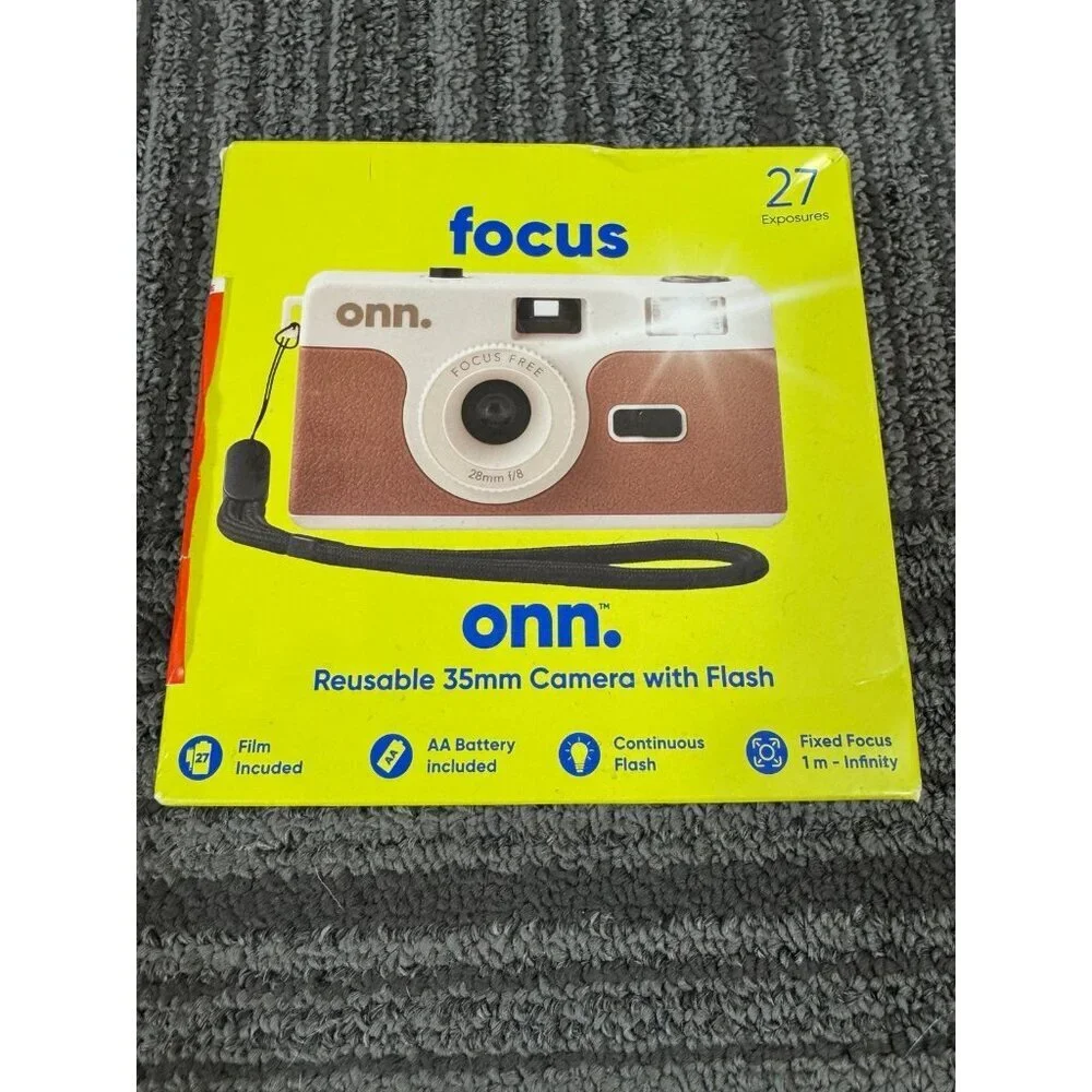 Onn. Reusable 35MM Film Camera (Brown)